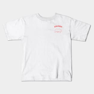 Sahara Bear Red Front Back Kids T-Shirt